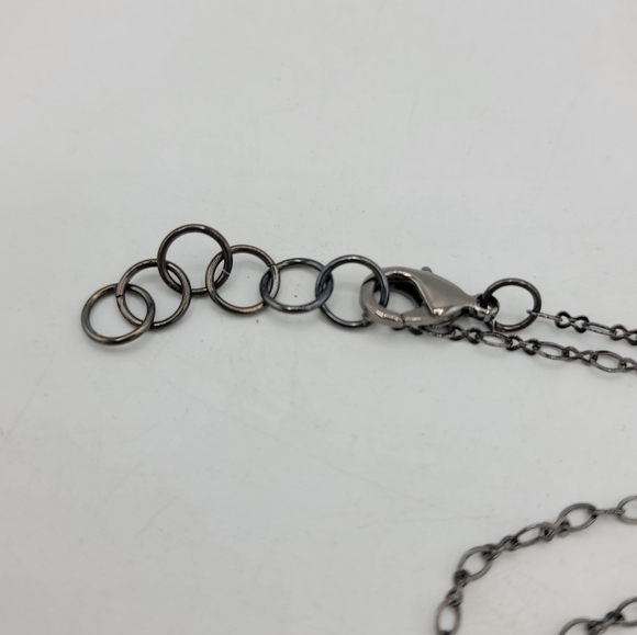 Veronica Martens Dyed Tagua Nut Necklace Purple Blue Pendant Organic Artisan - Picture 4 of 6